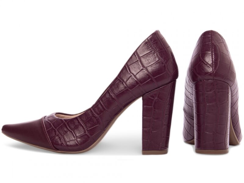 scarpin feminino bordô vista lateral salto 9cm | VitriNerm
