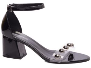 sandália preto salto 7cm verniz | VitriNerm