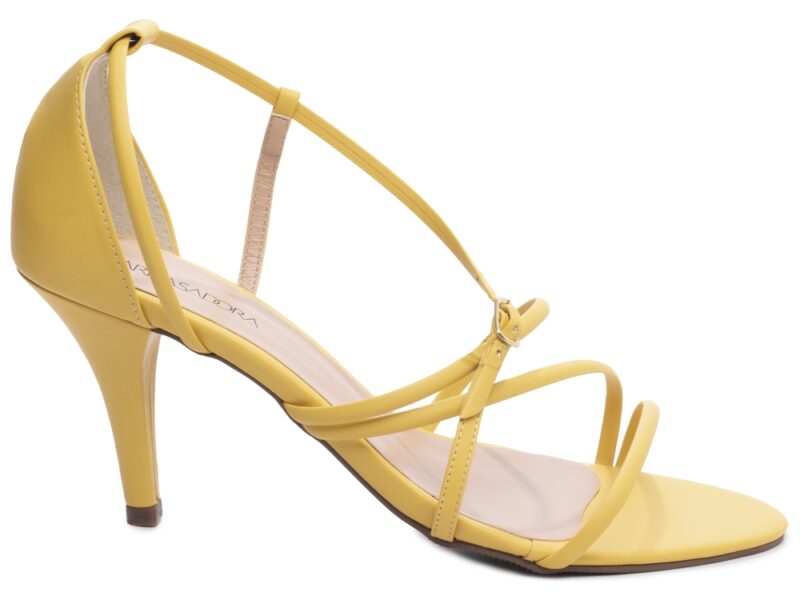 sandália amarelo salto 9,5cm napa | VitriNerm