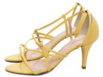 sandália feminina amarelo vista lateral salto 9,5cm | VitriNerm