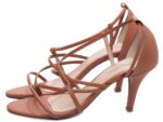 sandália feminina caramelo vista lateral salto 9,5cm | VitriNerm