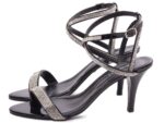 sandália feminina preto vista lateral salto 9,5cm | VitriNerm