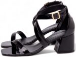 detalhe sandália feminina preto feminino | VitriNerm