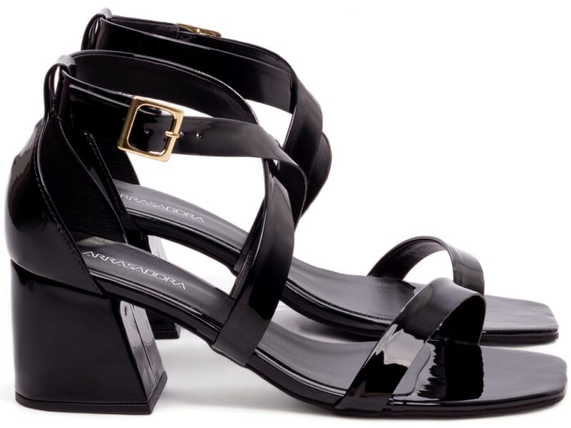 sandália feminina preto solado antiderrapante | VitriNerm