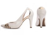 scarpin feminino off white vista lateral salto 9cm | VitriNerm