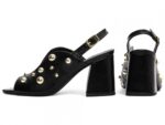 sandália feminina preta vista lateral salto 7cm | VitriNerm