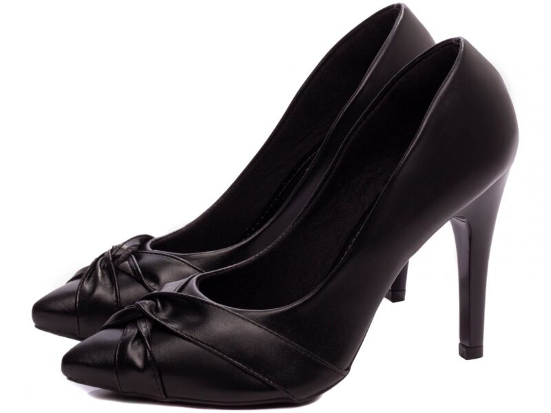 detalhe salto 10cm preto scarpin feminino | VitriNerm