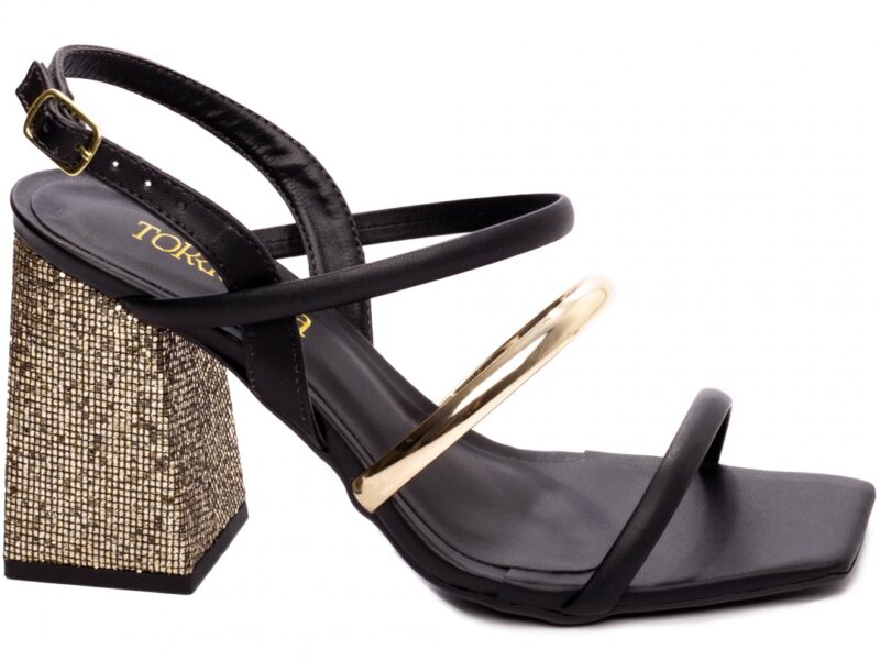 sandália dourado salto 9cm napa | VitriNerm