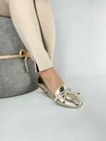 mocassim feminino dourado feminino elegante comprar | VitriNerm