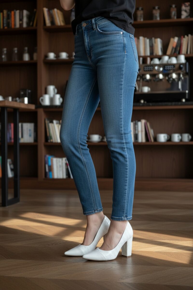 scarpin feminino off white feminino elegante comprar | VitriNerm