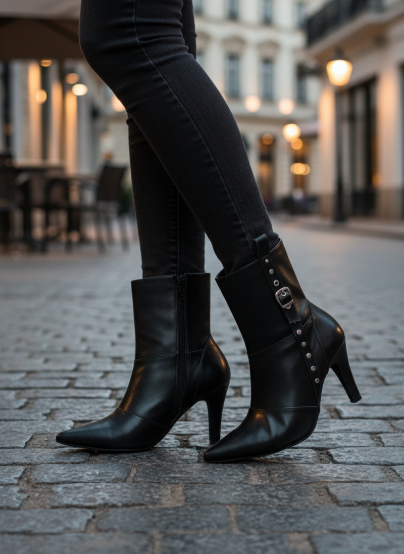 bota feminina preta feminino elegante comprar | VitriNerm