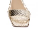 detalhe bico sandália feminina dourada feminino | VitriNerm