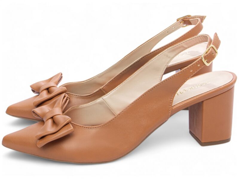detalhe salto 6,5cm caramelo scarpin feminino | VitriNerm