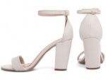 sandália feminina off white vista lateral salto 9cm | VitriNerm