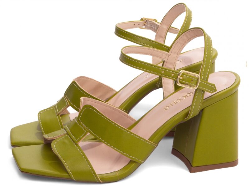 detalhe salto 7cm dourada sandália feminina | VitriNerm