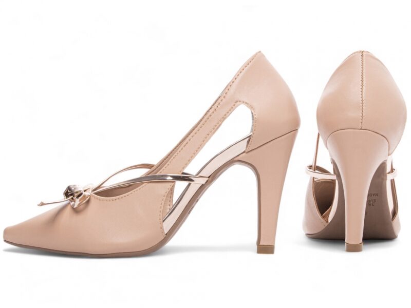 scarpin feminino rosê vista lateral salto 9cm | VitriNerm