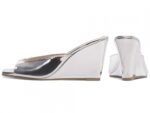 sandália feminina prata vista lateral salto 7cm | VitriNerm
