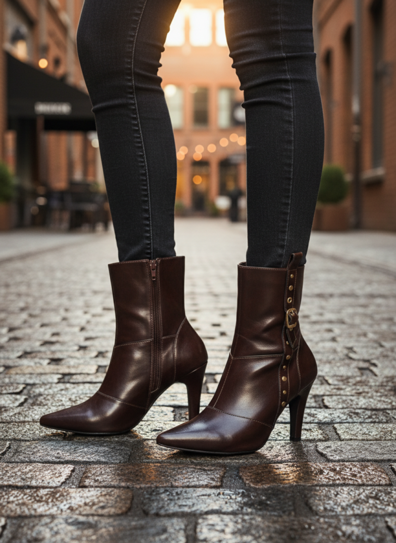 bota feminina marrom feminino elegante comprar | VitriNerm