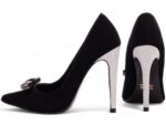 scarpin feminino preto vista lateral salto 12cm | VitriNerm