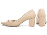 scarpin feminino bege vista lateral salto 6,5cm | VitriNerm