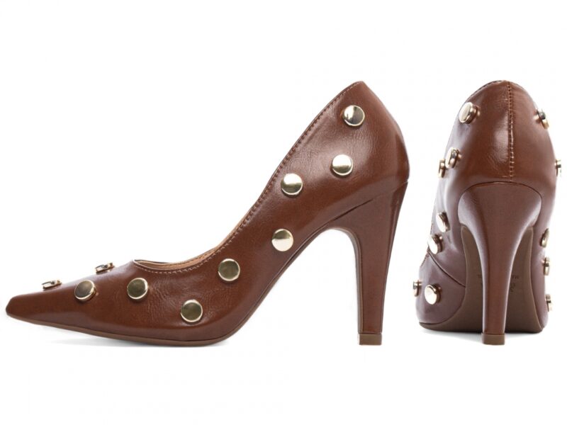 scarpin feminino caramelo vista lateral salto 9cm | VitriNerm