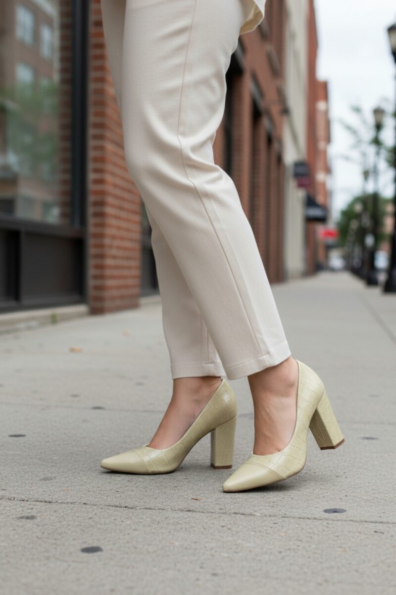 scarpin feminino verde feminino elegante comprar | VitriNerm