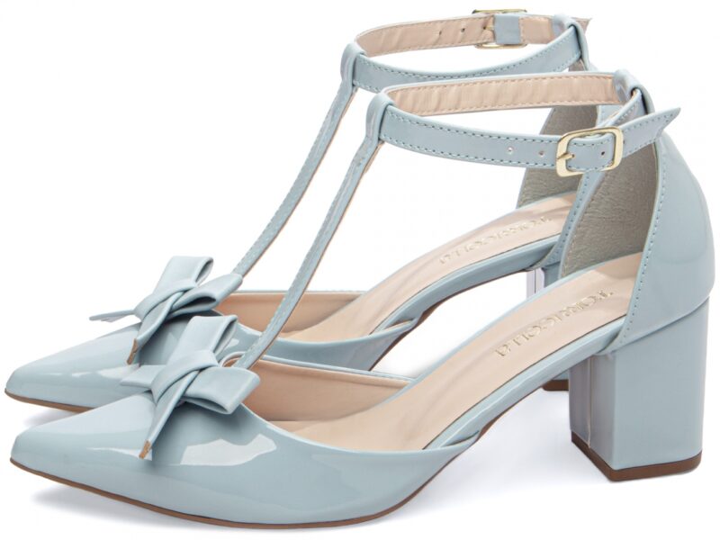 detalhe salto 6,5cm azul scarpin feminino | VitriNerm