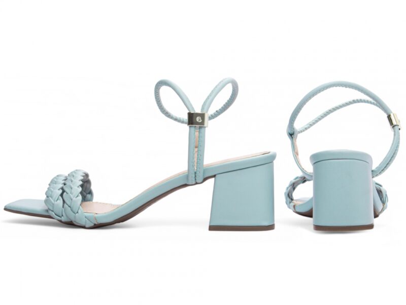 sandália feminina azul vista lateral salto 5,5cm | VitriNerm