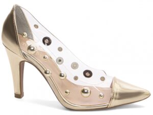 scarpin dourado salto 9cm verniz | VitriNerm