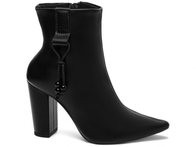 Bota Cano Curto Napa Preta Salto 9cm bota preta salto 9cm napa | VitriNerm