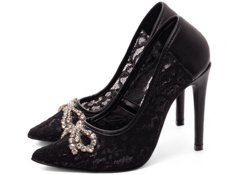 detalhe salto 12cm preto scarpin feminino | VitriNerm
