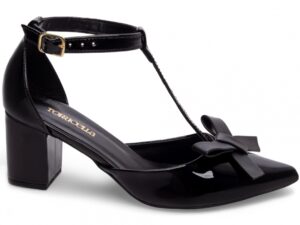 scarpin preto salto 6,5cm verniz | VitriNerm