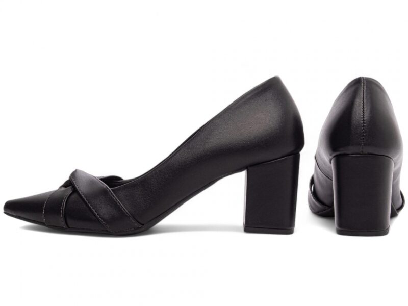 scarpin feminino preto vista lateral salto 6,5cm | VitriNerm