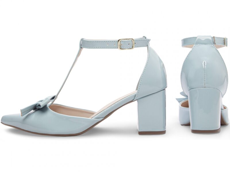 scarpin feminino azul vista lateral salto 6,5cm | VitriNerm