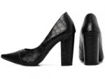 scarpin feminino preto vista lateral salto 9cm | VitriNerm