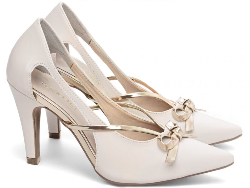 scarpin feminino off white solado antiderrapante | VitriNerm