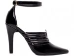 scarpin feminino preto vista lateral salto 9cm | VitriNerm