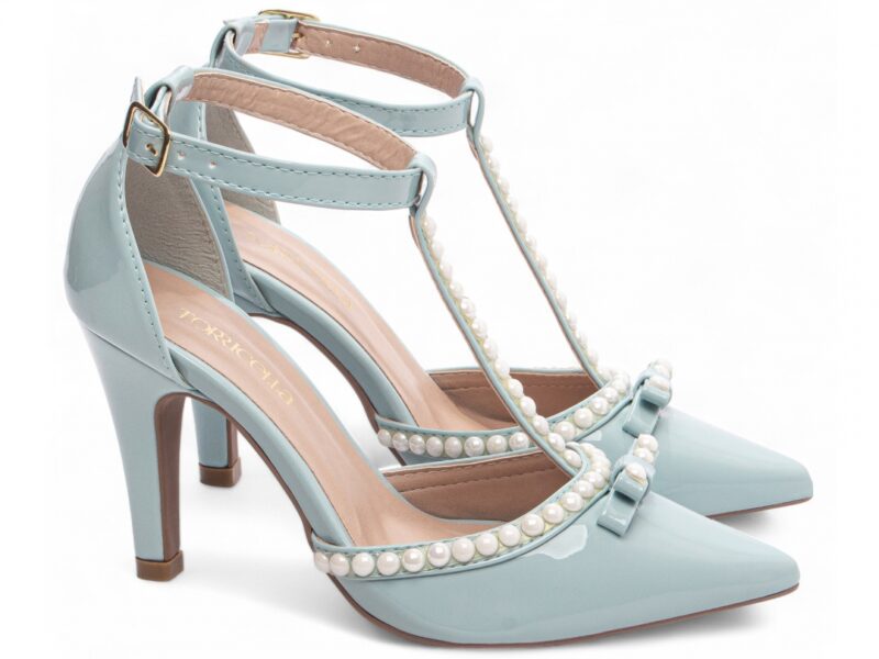 scarpin feminino azul solado antiderrapante | VitriNerm