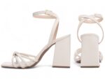 sandália feminina off white vista lateral salto 9cm | VitriNerm
