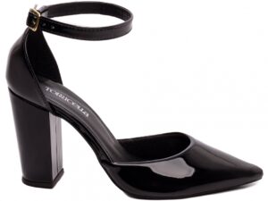 scarpin preto salto 9cm verniz | VitriNerm