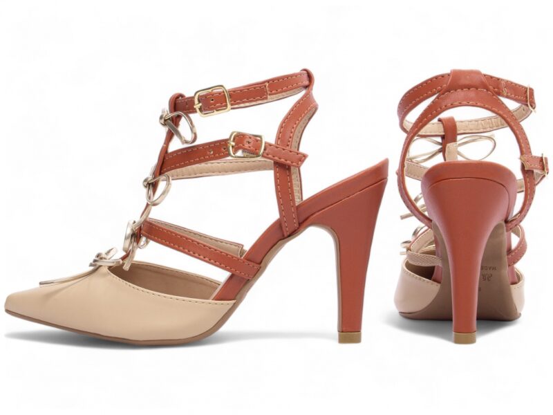 scarpin feminino caramelo vista lateral salto 9cm | VitriNerm