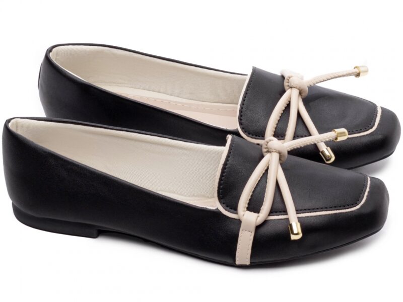 detalhe mocassim feminino dourado feminino | VitriNerm