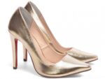 scarpin feminino dourado solado antiderrapante | VitriNerm