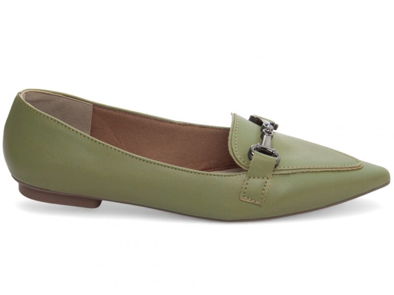 mocassim feminino verde solado antiderrapante | VitriNerm