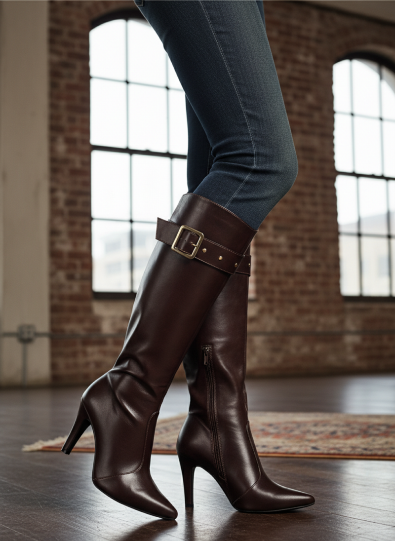 bota feminina marrom feminino elegante comprar | VitriNerm
