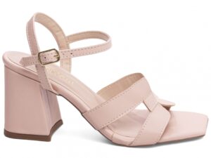 sandália dourada salto 7cm napa | VitriNerm
