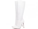 bota feminina branca vista lateral salto 12cm | VitriNerm