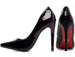 scarpin feminino preto vista lateral salto 12cm | VitriNerm