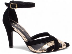 scarpin preto salto 9cm metalizado | VitriNerm