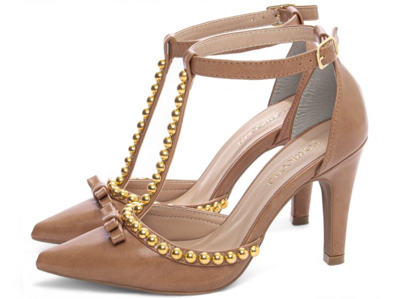 detalhe salto 9cm caramelo scarpin feminino | VitriNerm